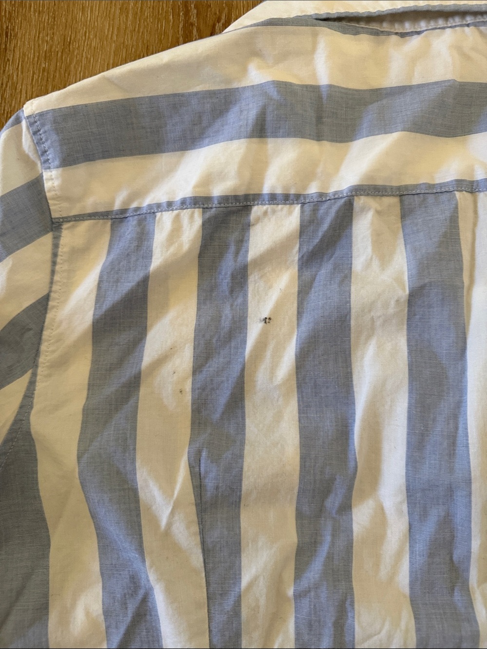 Banana Republic | Blue/White Stripe Button-Down | Tie Cuffs | Riley Shirt | 12 - Picture 5 of 8